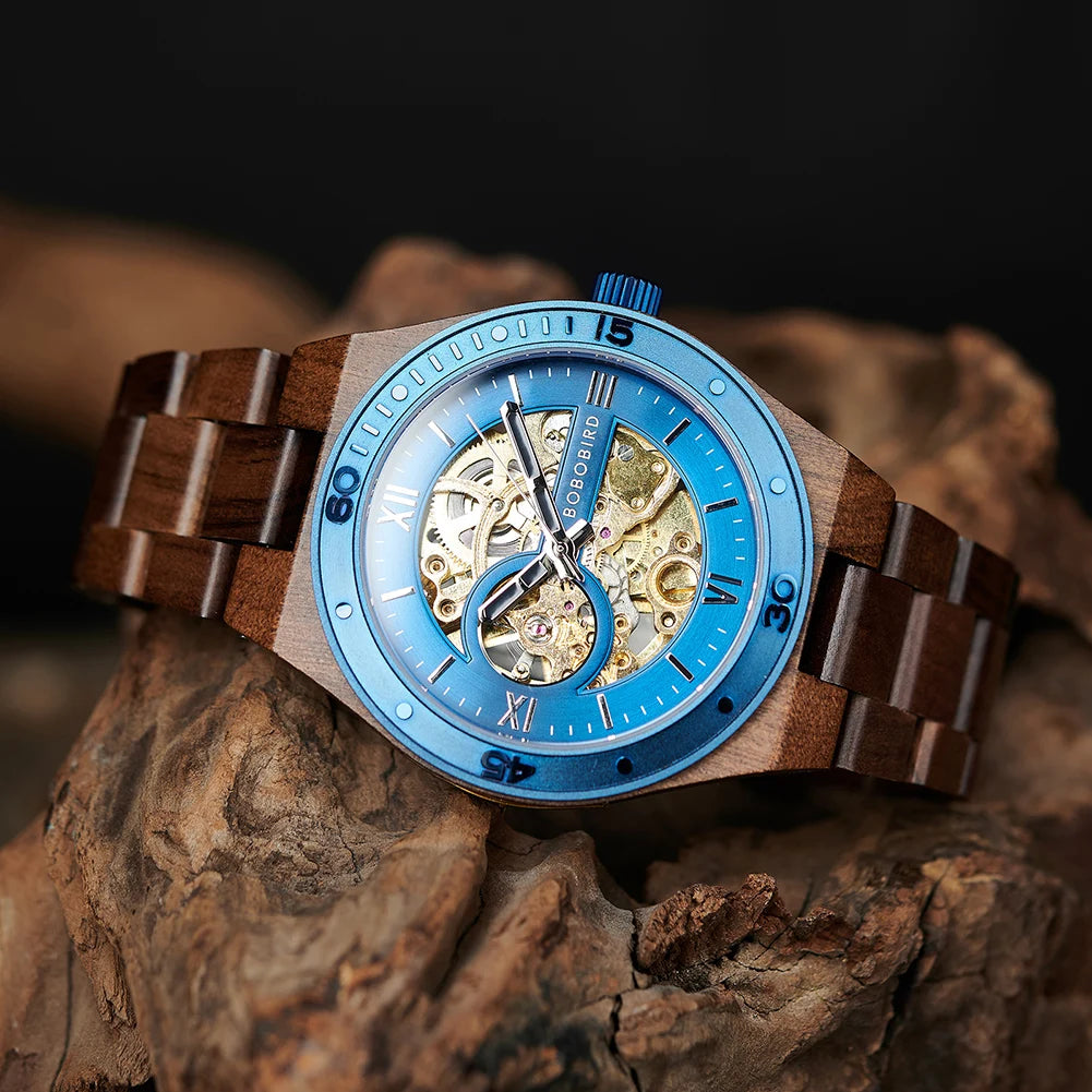 Men's (Mechanical) Skeleton Wood Watches