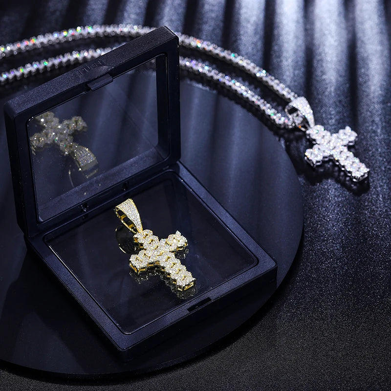 Bling/Diamond Sterling Cross Necklace
