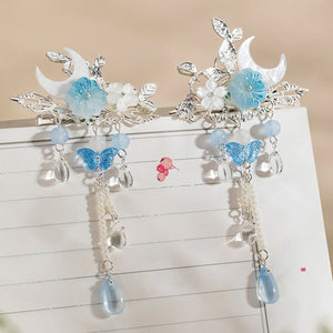 Butterfly Flower Hairclips (1pair)