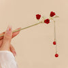 Romantic Rose Flower Hairsticks