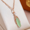 Mist Green - Oval Pendant Necklace