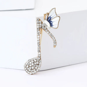Musician Butterfly Brooch