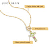 Grape Vine Cross Necklace