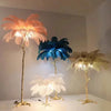 Ostrich Feather Floor Lamps (Certified)