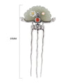 Jade Flower (S925 Sterling) Hair Stick Comb