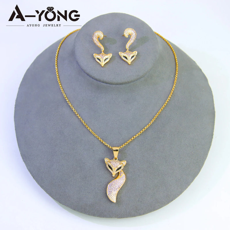 Miss Fox (Necklace Earrings Set 21k)
