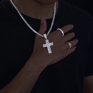 Bling/Diamond Sterling Cross Necklace