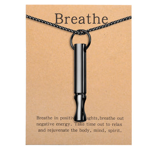 BREATHING Anxiety/Mindfulness Positive Relief Necklace