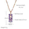 Purple Gem - Rose Gold Necklace