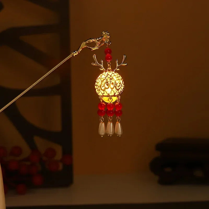 Luminous Lantern Hair Sticks
