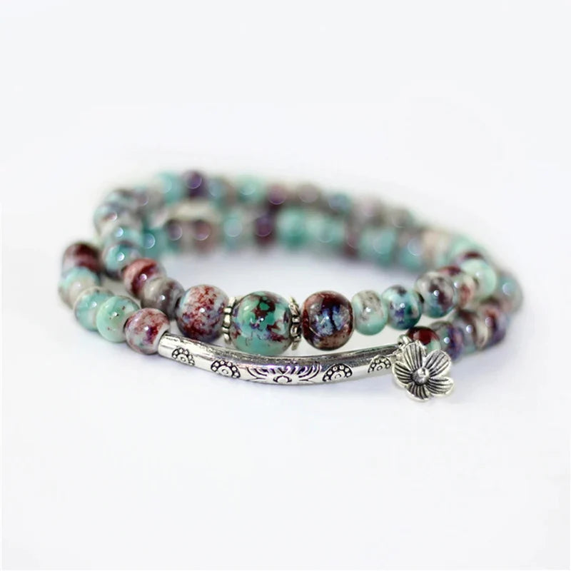 Flower Charm Bracelets (Wrap Style)