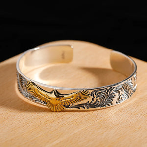 Flying Eagle (S925 Sterling Silver) Cuff Bracelet