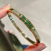 EMERALD/DIAMOND (925 Silver) Jewelry Set