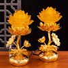 Lotus Buddha (LED) Lamps (pair)