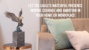 Bronze/Marble Eagle Statue