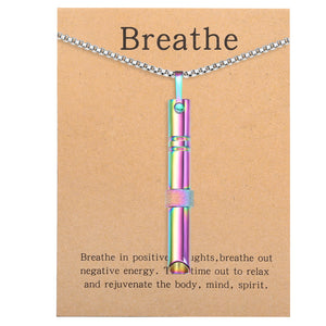 BREATHING Anxiety/Mindfulness Positive Relief Necklace