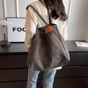 Leopard Print (Canvas) Beach Bags