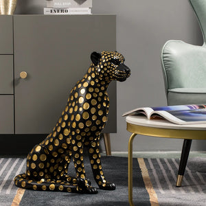Leopard Ornament Floor Statue