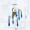 Classic Blue/Gold Lustre Chandelier
