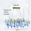 Classic Blue/Gold Lustre Chandelier