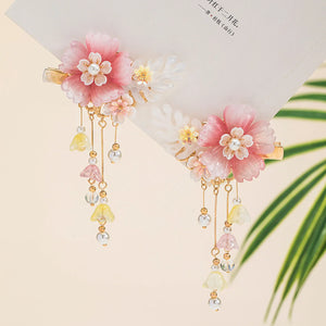 Butterfly Flower Hairclips (1pair)