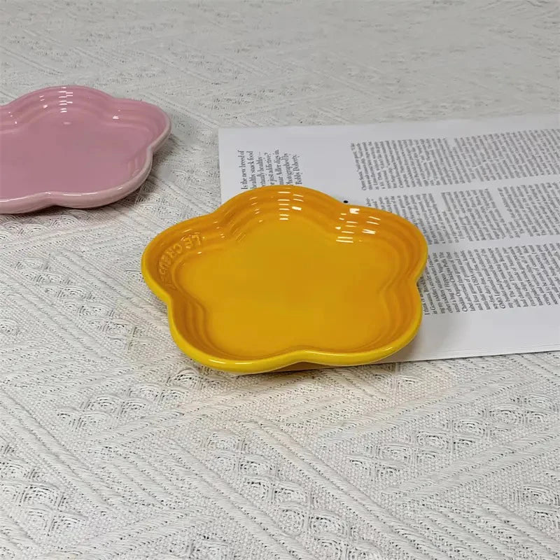 Pet Flower Ceramic Food Bowl