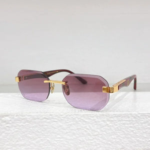 Rimless Square UV400 Sunglasses
