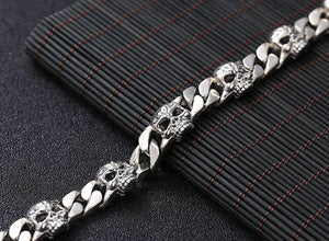 Retro Skull S925 Sterling Bracelet