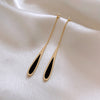 Black/Gold - Waterdrop Earrings