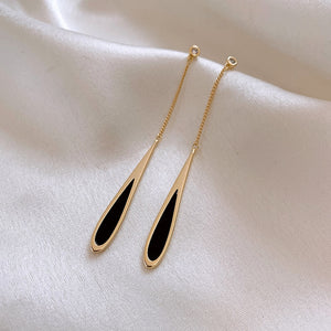 Black/Gold - Waterdrop Earrings