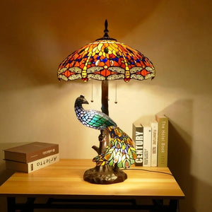 Tiffany European (Peacock) Table Lamp