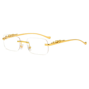 Leopard Frame - Rimless Rectangle Sunglasses