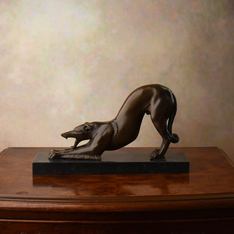 Greyhound (Bronze) Hunting Dog Sculpture