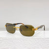 Rimless Square UV400 Sunglasses