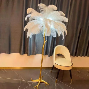 Ostrich Feather Floor Lamp