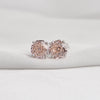 Rose Cut Pink Sterling Earrings (1.5ct)