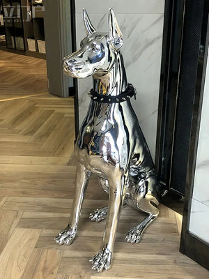 Greyhound/Doberman Decor Sculpture