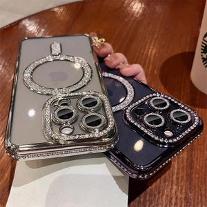 Glitter Magnetic Transparent iPhone Cases