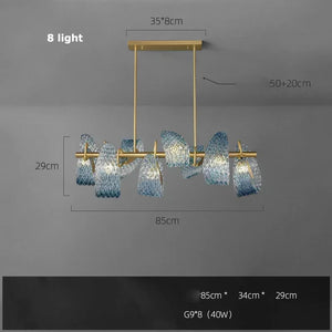 Designer (Blue/Glass) Chandelier