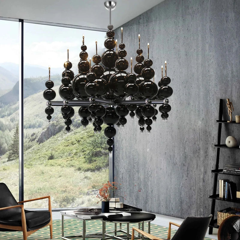 Modern (Black/Gold/White) Chandelier