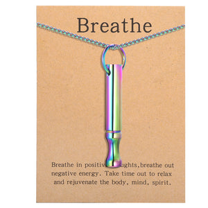 BREATHING Anxiety/Mindfulness Positive Relief Necklace
