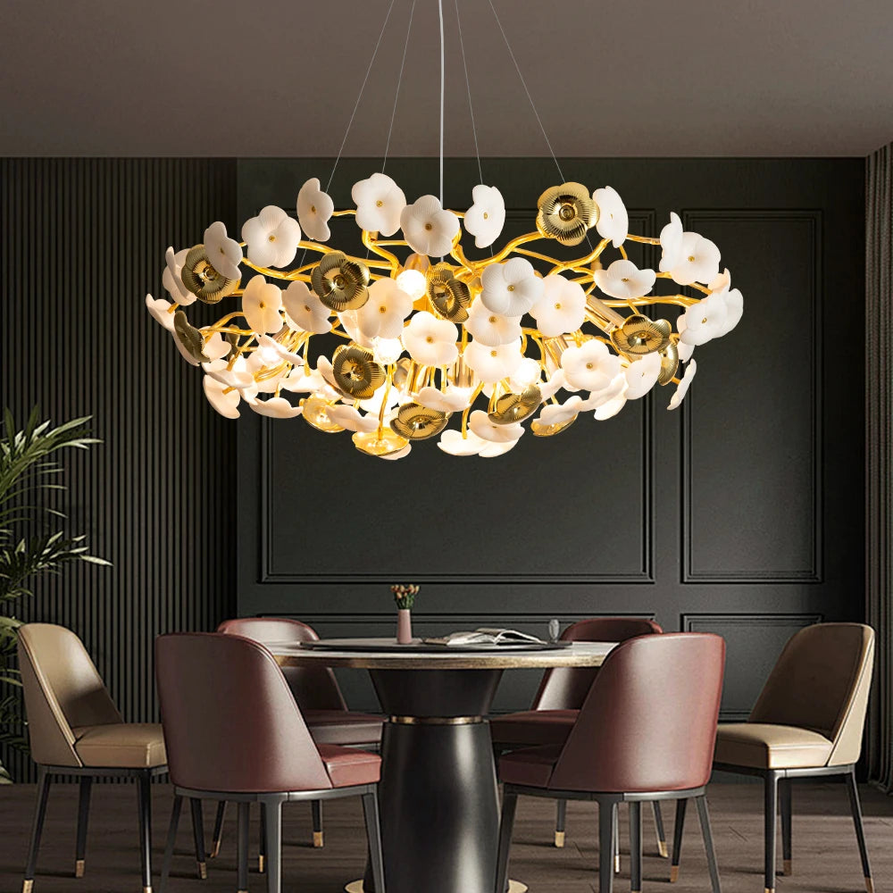 French (Swan Feather) Chandelier