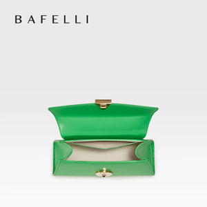 BAFELLI Mini Green Leather Handbag
