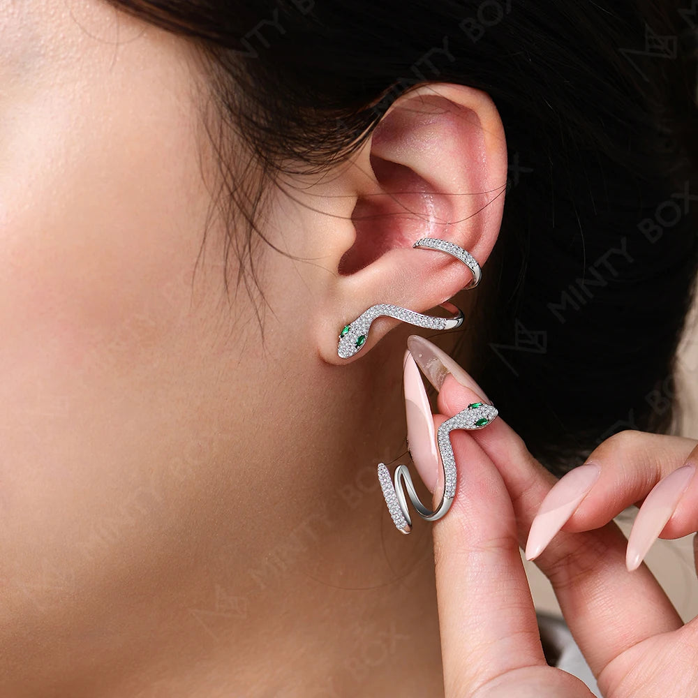 Snake S925 Moissanite Earrings