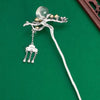 Peach Crystal (S925 Sterling) Hair Stick