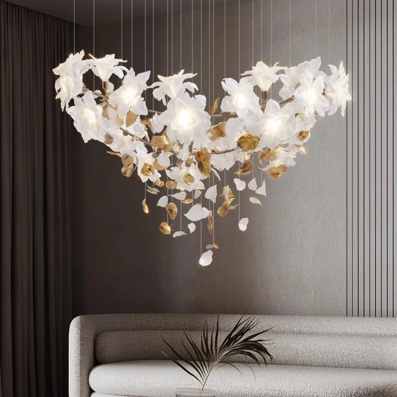 Designer (White Flower) Chandelier