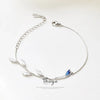 Elegant Crane (Silver/Blue) 925 Sterling Bracelet