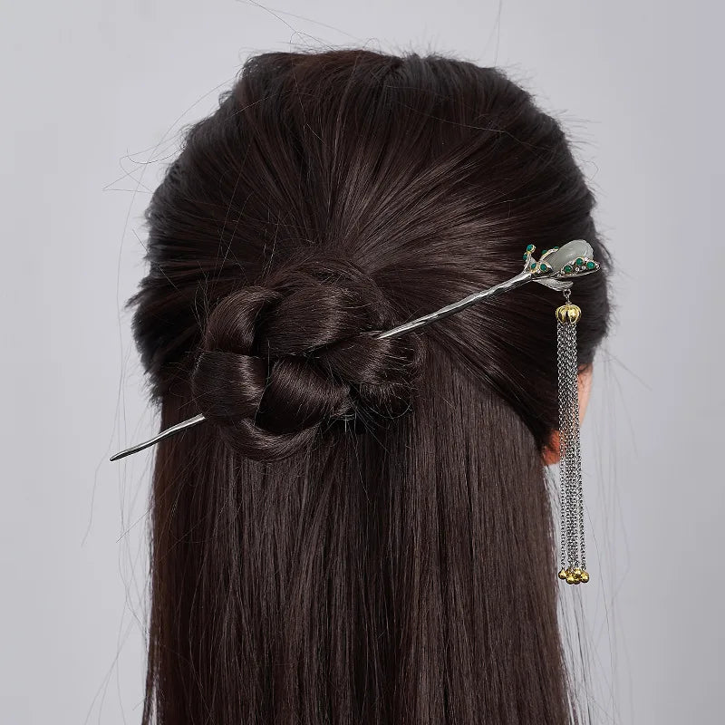 Orchid Jade (S925 Sterling) Hairpin
