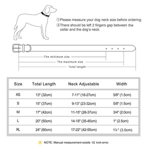 Customized Leather ID Dog Collar