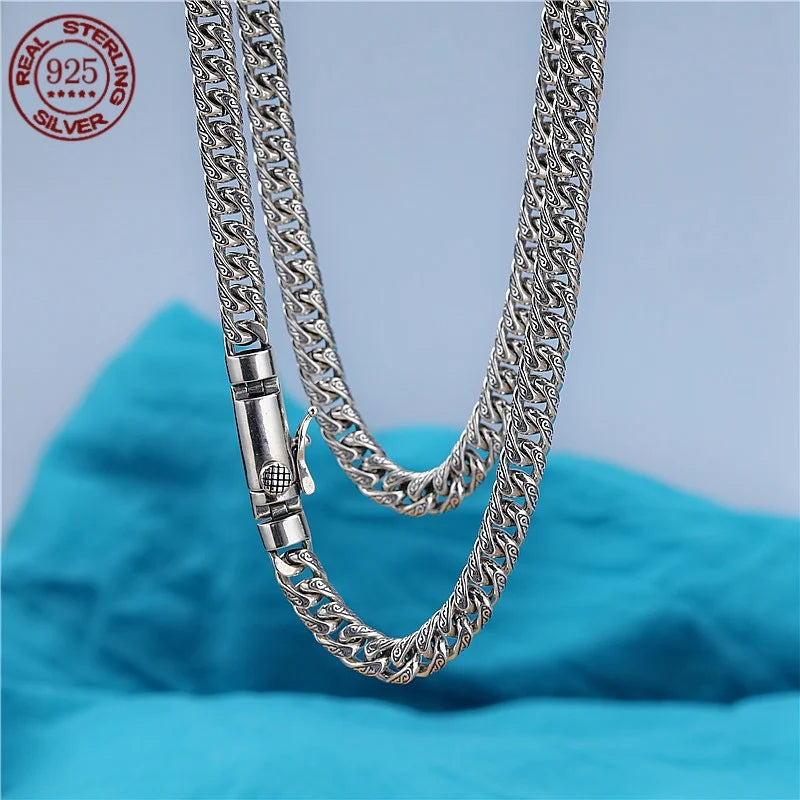 Cuban Fashion (100% S925 Sterling Silver) Necklace (8mm)